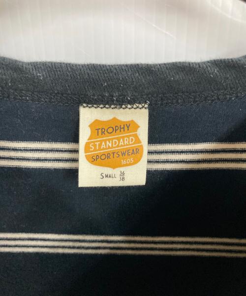 Trophy Clothing（トロフィークロージング）TROPHY CLOTHING (トロフィークロージング) ボーダーカットソー ブラック サイズ:Sの古着・服飾アイテム
