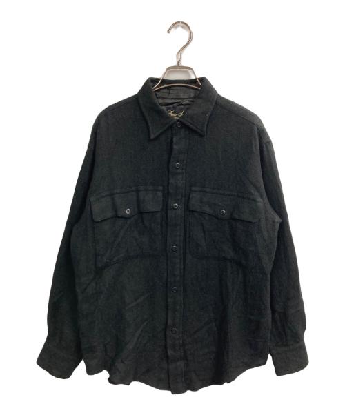 HAVERSACK（ハバーサック）HAVERSACK (ハバーサック) カシミヤシャツ ブラック サイズ:Mの古着・服飾アイテム