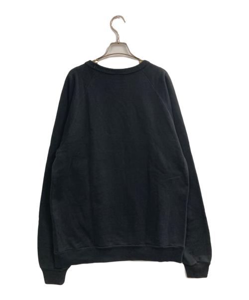 DRIES VAN NOTEN（ドリスヴァンノッテン）DRIES VAN NOTEN (ドリスヴァンノッテン) Vガゼットラグランスウェット ブラック サイズ:Ｌの古着・服飾アイテム