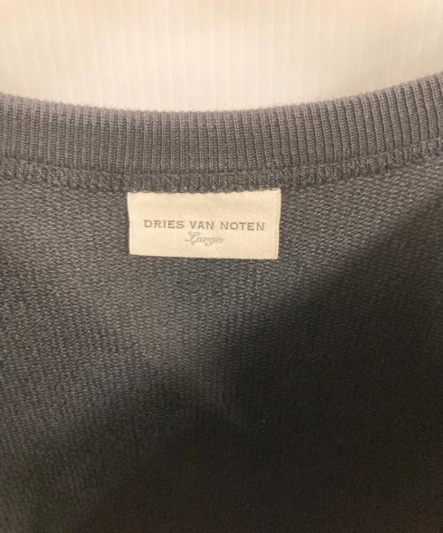 DRIES VAN NOTEN（ドリスヴァンノッテン）DRIES VAN NOTEN (ドリスヴァンノッテン) Vガゼットラグランスウェット ブラック サイズ:Ｌの古着・服飾アイテム