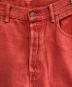 中古・古着 LEVI'S (リーバイス) 501XXデニムパンツ レッド サイズ:W34L32：7000円