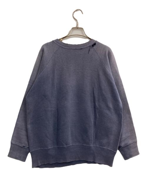USED（ユーズド）USED (ユーズド) ラバープリントラグランスウェット ネイビー サイズ:表記無し（実寸サイズをご確認ください）の古着・服飾アイテム
