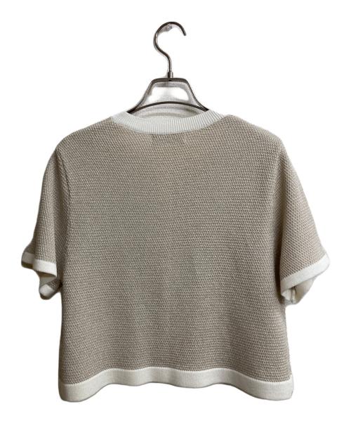 JUSGLITTY（ジャスグリッティー）JUSGLITTY (ジャスグリッティー) シャイニー配色ジャケットカーデ ベージュ サイズ:2の古着・服飾アイテム