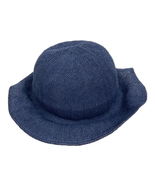 中川政七商店（ナカガワマサシチショウテン）中川政七商店 (ナカガワマサシチショウテン) 麻ニットの畳めるハット ブルー 未使用品の古着・服飾アイテム