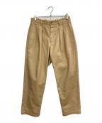 Schottショット）の古着「TC DOUBLE PLEATED WIDE PANTS」｜ベージュ