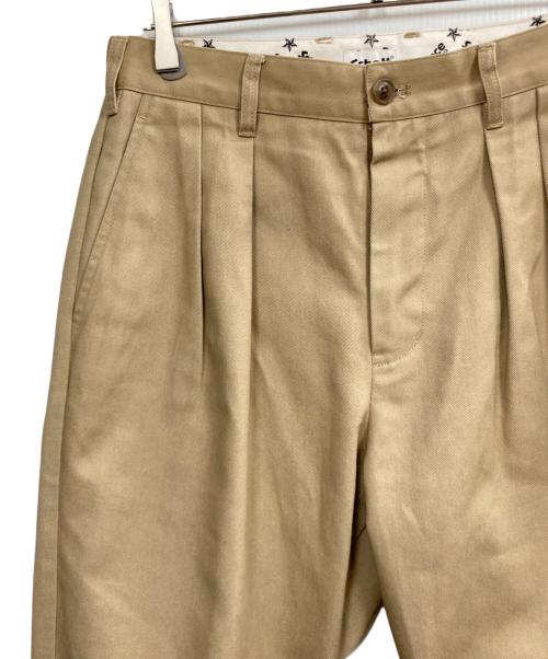 Schott（ショット）Schott (ショット) TC DOUBLE PLEATED WIDE PANTS ベージュ サイズ:Mの古着・服飾アイテム