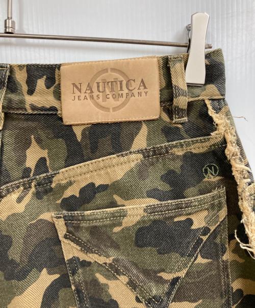 NAUTICA JEANS CO.（ノーティカジーンズカンパニ）NAUTICA JEANS CO. (ノーティカジーンズカンパニ) カモ柄バギーハーフパンツ オリーブ サイズ:Fの古着・服飾アイテム