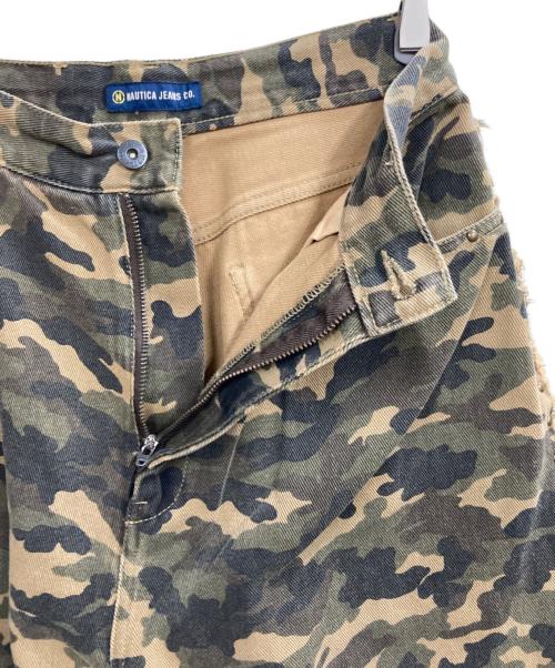 NAUTICA JEANS CO.（ノーティカジーンズカンパニ）NAUTICA JEANS CO. (ノーティカジーンズカンパニ) カモ柄バギーハーフパンツ オリーブ サイズ:Fの古着・服飾アイテム
