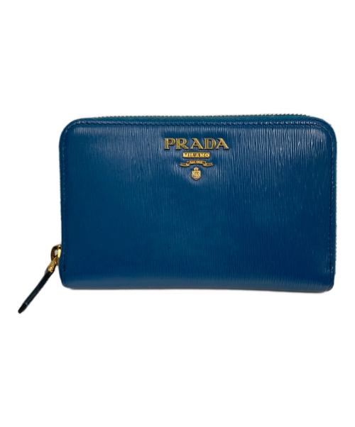 PRADA（プラダ）PRADA (プラダ) ラウンドジップウォレット COBALTOの古着・服飾アイテム