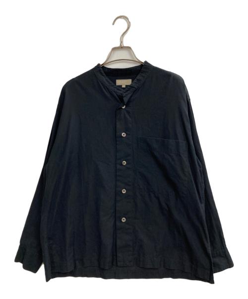 MARGARET HOWELL（マーガレットハウエル）MARGARET HOWELL (マーガレットハウエル) 21AW スタンドカラー コットンボイル シャツ ネイビー サイズ:Sの古着・服飾アイテム
