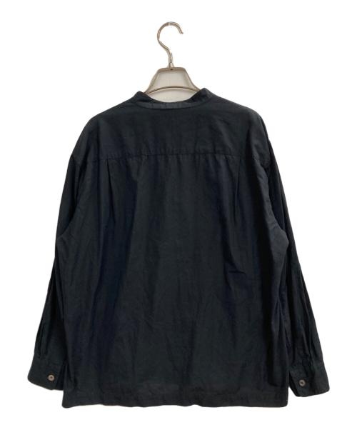MARGARET HOWELL（マーガレットハウエル）MARGARET HOWELL (マーガレットハウエル) 21AW スタンドカラー コットンボイル シャツ ネイビー サイズ:Sの古着・服飾アイテム