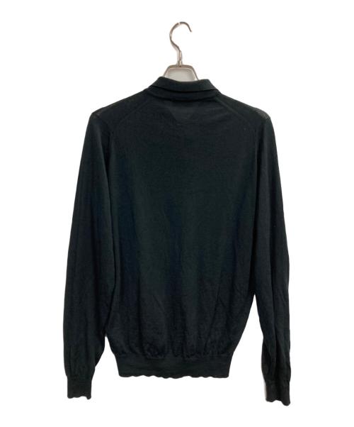 JOHN SMEDLEY（ジョンスメドレー）JOHN SMEDLEY (ジョンスメドレー) ニットポロシャツ ブラック サイズ:Lの古着・服飾アイテム