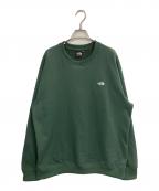 THE NORTH FACEザ ノース フェイス）の古着「Small Logo Heather Sweat Crew(スモールロゴヘザースウェットクルー)」｜グリーン