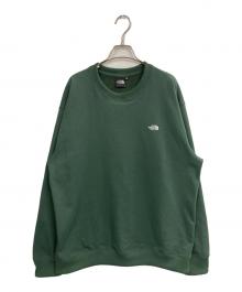 THE NORTH FACE（ザ ノース フェイス）の古着「Small Logo Heather Sweat Crew(スモールロゴヘザースウェットクルー)」｜グリーン