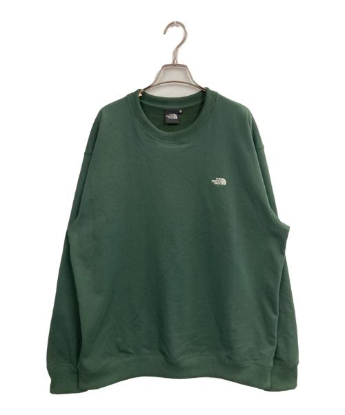 THE NORTH FACE（ザ ノース フェイス）THE NORTH FACE (ザ ノース フェイス) Small Logo Heather Sweat Crew(スモールロゴヘザースウェットクルー) グリーン サイズ:XLの古着・服飾アイテム
