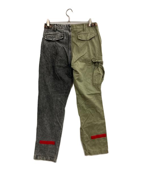 SURKU（スルク）SURKU (スルク) M-65カーゴパンツ グリーン×グレー サイズ:Mの古着・服飾アイテム