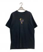 HUFハフ）の古着「プリントTシャツ」｜ブラック