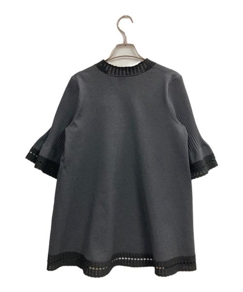 UNITED ARROWS（ユナイテッドアローズ）UNITED ARROWS (ユナイテッドアローズ) Vネック ニットチュニック ブラック サイズ:Freeの古着・服飾アイテム