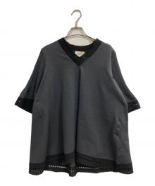 UNITED ARROWS（ユナイテッドアローズ）の古着「26SS Vネック ニットチュニック」｜ブラック