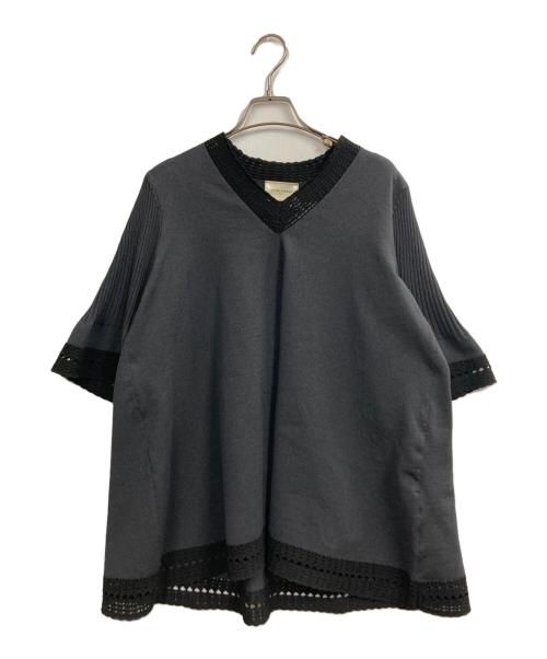 UNITED ARROWS（ユナイテッドアローズ）UNITED ARROWS (ユナイテッドアローズ) 26SS Vネック ニットチュニック ブラック サイズ:Freeの古着・服飾アイテム