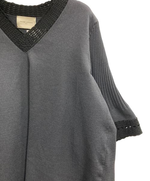 UNITED ARROWS（ユナイテッドアローズ）UNITED ARROWS (ユナイテッドアローズ) 26SS Vネック ニットチュニック ブラック サイズ:Freeの古着・服飾アイテム