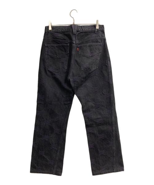 Needles（ニードルズ）Needles (ニードルズ) Boot-Cut Jean - 13oz Denim / Papillon Jq. ブラック サイズ:Mの古着・服飾アイテム