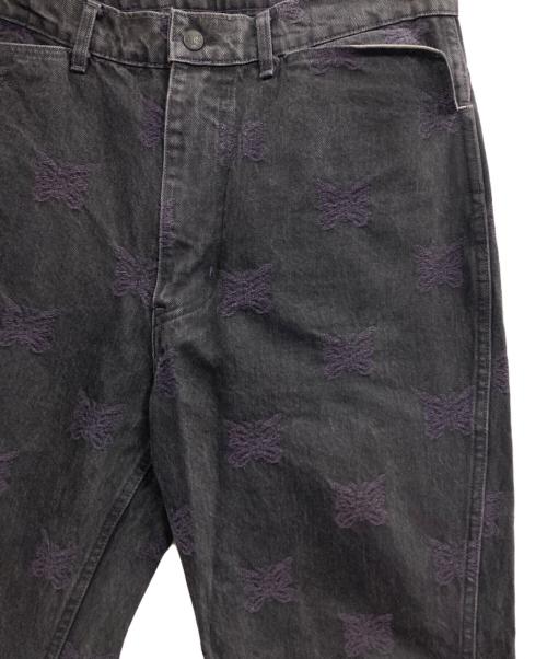 Needles（ニードルズ）Needles (ニードルズ) Boot-Cut Jean - 13oz Denim / Papillon Jq. ブラック サイズ:Mの古着・服飾アイテム