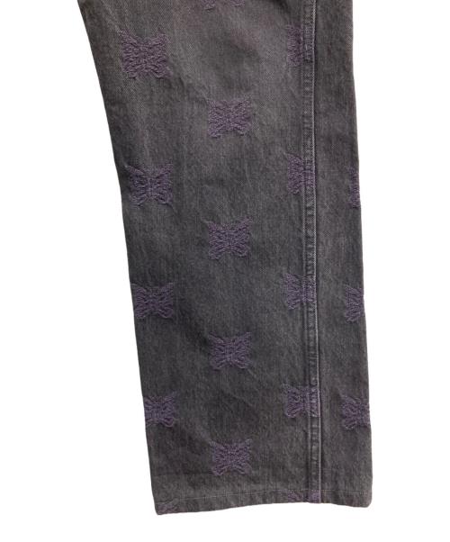Needles（ニードルズ）Needles (ニードルズ) Boot-Cut Jean - 13oz Denim / Papillon Jq. ブラック サイズ:Mの古着・服飾アイテム