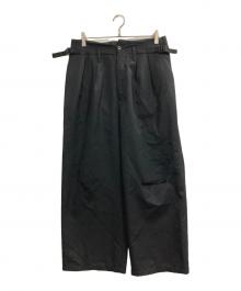 ANCELLM（アンセルム）の古着「WOOL DAMAGE WIDE SLACKS」｜ブラック