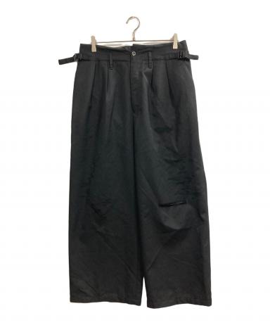 中古・古着通販】ANCELLM (アンセルム) WOOL DAMAGE WIDE SLACKS