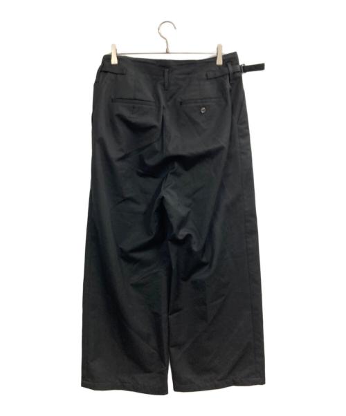 ANCELLM（アンセルム）ANCELLM (アンセルム) WOOL DAMAGE WIDE SLACKS ブラック サイズ:１の古着・服飾アイテム