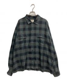 ANOTHER OFFICE（アナザーオフィス）の古着「Granada Open-Collar Shirt」｜グレー