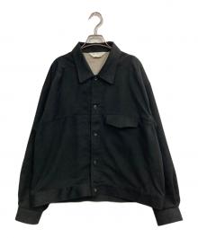 ANCELLM（アンセルム）の古着「VEGAN SUEDE WORK SHIRT BLOUSON」｜ブラック