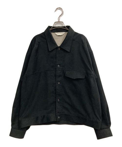 ANCELLM（アンセルム）ANCELLM (アンセルム) VEGAN SUEDE WORK SHIRT BLOUSON ブラック サイズ:2の古着・服飾アイテム