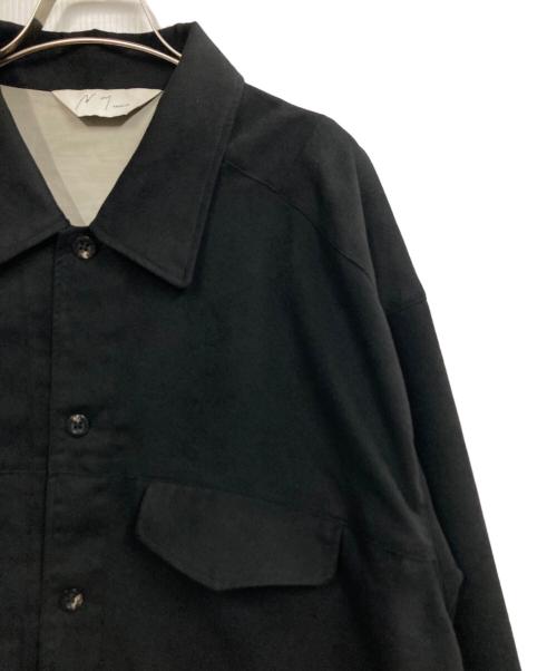 ANCELLM（アンセルム）ANCELLM (アンセルム) VEGAN SUEDE WORK SHIRT BLOUSON ブラック サイズ:2の古着・服飾アイテム