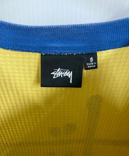 stussy（ステューシー）stussy (ステューシー) 2 Tone Thermal イエロー×ネイビー サイズ:Sの古着・服飾アイテム