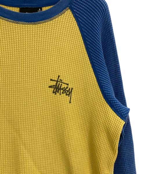 stussy（ステューシー）stussy (ステューシー) 2 Tone Thermal イエロー×ネイビー サイズ:Sの古着・服飾アイテム