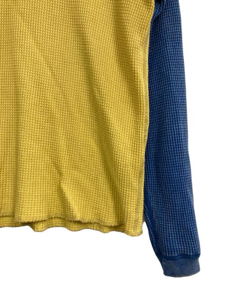 stussy（ステューシー）stussy (ステューシー) 2 Tone Thermal イエロー×ネイビー サイズ:Sの古着・服飾アイテム
