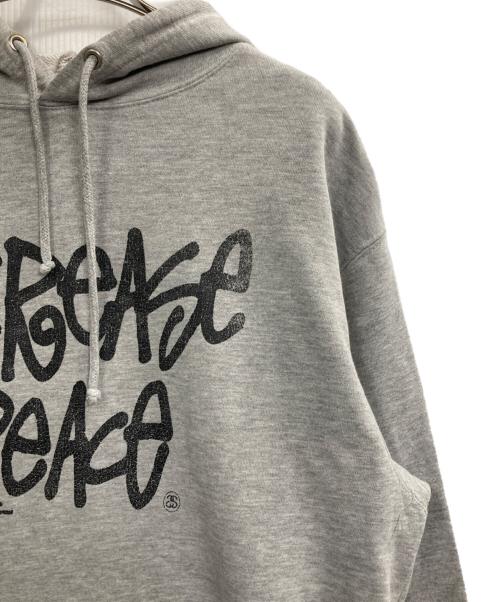 stussy（ステューシー）stussy (ステューシー) INCREASE THE PEACE HOODIE グレー サイズ:MEDIUMの古着・服飾アイテム