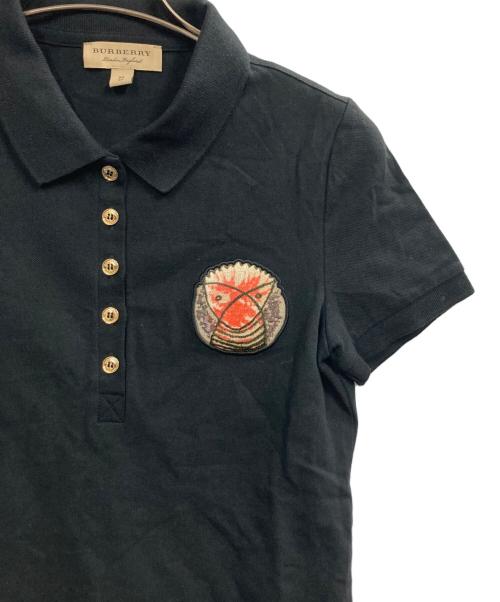 BURBERRY（バーバリー）BURBERRY (バーバリー) ワッペンポロシャツ ブラック サイズ:XSの古着・服飾アイテム