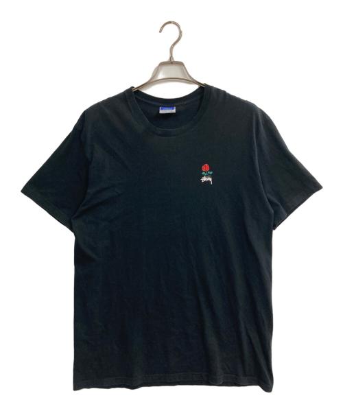 stussy（ステューシー）stussy (ステューシー) brooklyn rose ss tee ブラック サイズ:XXLの古着・服飾アイテム