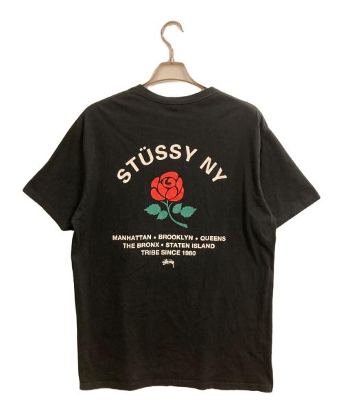stussy（ステューシー）stussy (ステューシー) brooklyn rose ss tee ブラック サイズ:XXLの古着・服飾アイテム