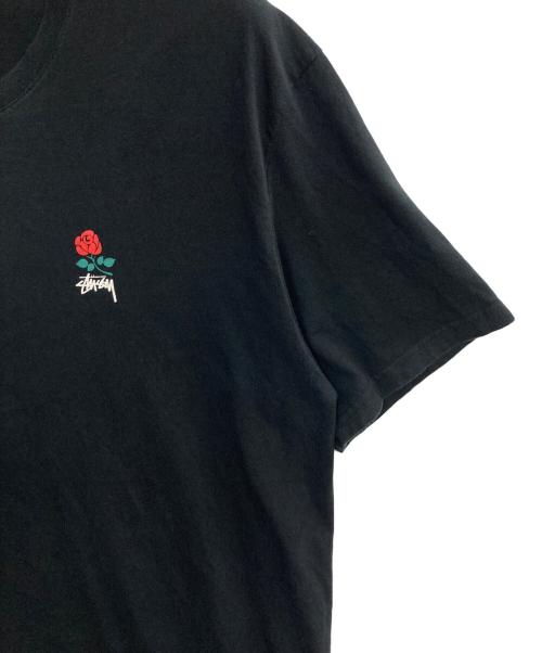 stussy（ステューシー）stussy (ステューシー) brooklyn rose ss tee ブラック サイズ:XXLの古着・服飾アイテム