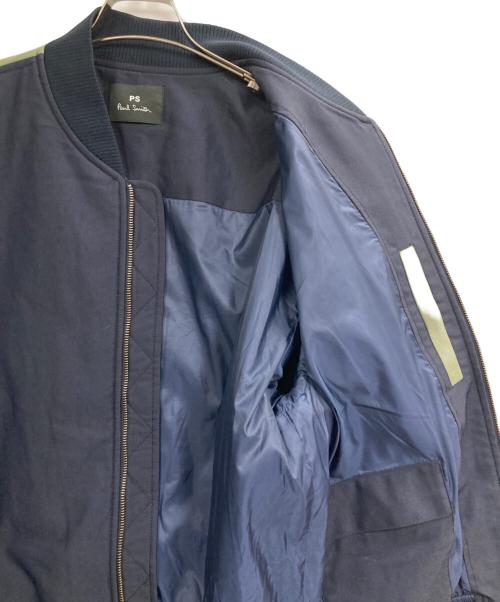 PS Paul Smith（ＰＳポールスミス）PS Paul Smith (ＰＳポールスミス) ミックスアップミリタリーブルゾン ネイビー サイズ:XLの古着・服飾アイテム