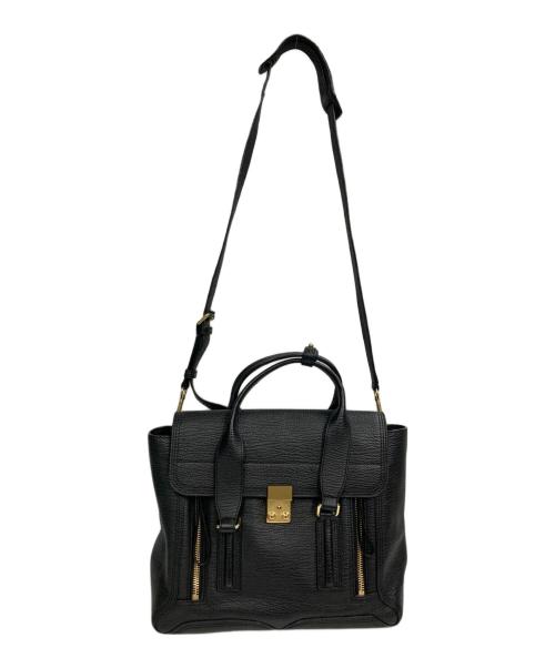 3.1 phillip lim（スリーワンフィリップリム）3.1 phillip lim (スリーワンフィリップリム) MEDIUM PASHLI SATCHEL 2WAYバッグ ブラックの古着・服飾アイテム