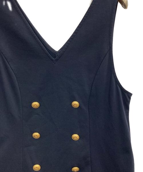 BLUE LABEL CRESTBRIDGE（ブルーレーベルクレストブリッジ）BLUE LABEL CRESTBRIDGE (ブルーレーベルクレストブリッジ) ノースリーブワンピース ネイビー サイズ:38の古着・服飾アイテム