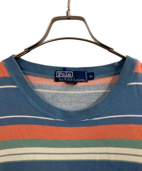 POLO RALPH LAUREN（ポロ・ラルフローレン）POLO RALPH LAUREN (ポロ・ラルフローレン) ボーダースウェット オレンジ サイズ:ＸＬの古着・服飾アイテム