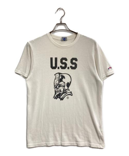 A BATHING APE（アベイシングエイプ）A BATHING APE (アベイシングエイプ) プリントTシャツ ホワイト サイズ:Lの古着・服飾アイテム