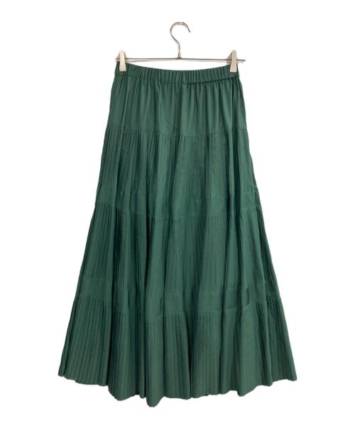 BEARDSLEY（ビアズリー）BEARDSLEY (ビアズリー) プリーツスカート グリーン サイズ:2の古着・服飾アイテム