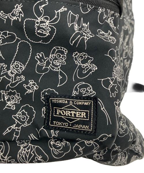 PORTER（ポーター）PORTER (ポーター) THE SIMPSONS (ザ シンプソンズ) リュック ブラックの古着・服飾アイテム